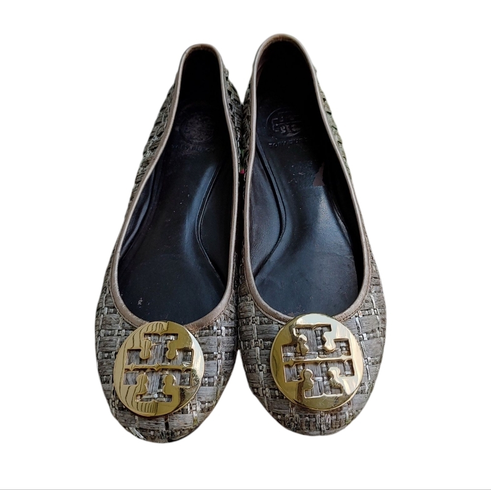 Tory Burch Raffia Flats